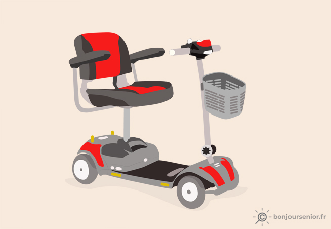 Illustration scooter PMR 4 roues
