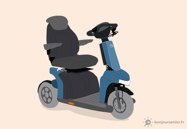 Illustration scooter PMR 3 roues