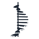 escalier en colimaçon icone bleu