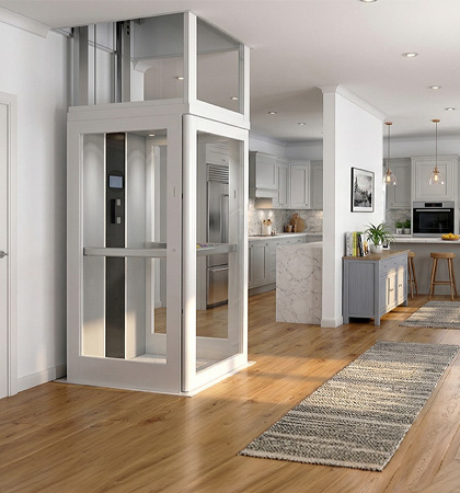 Bannière ascenseur autoportant 1 étage mobile