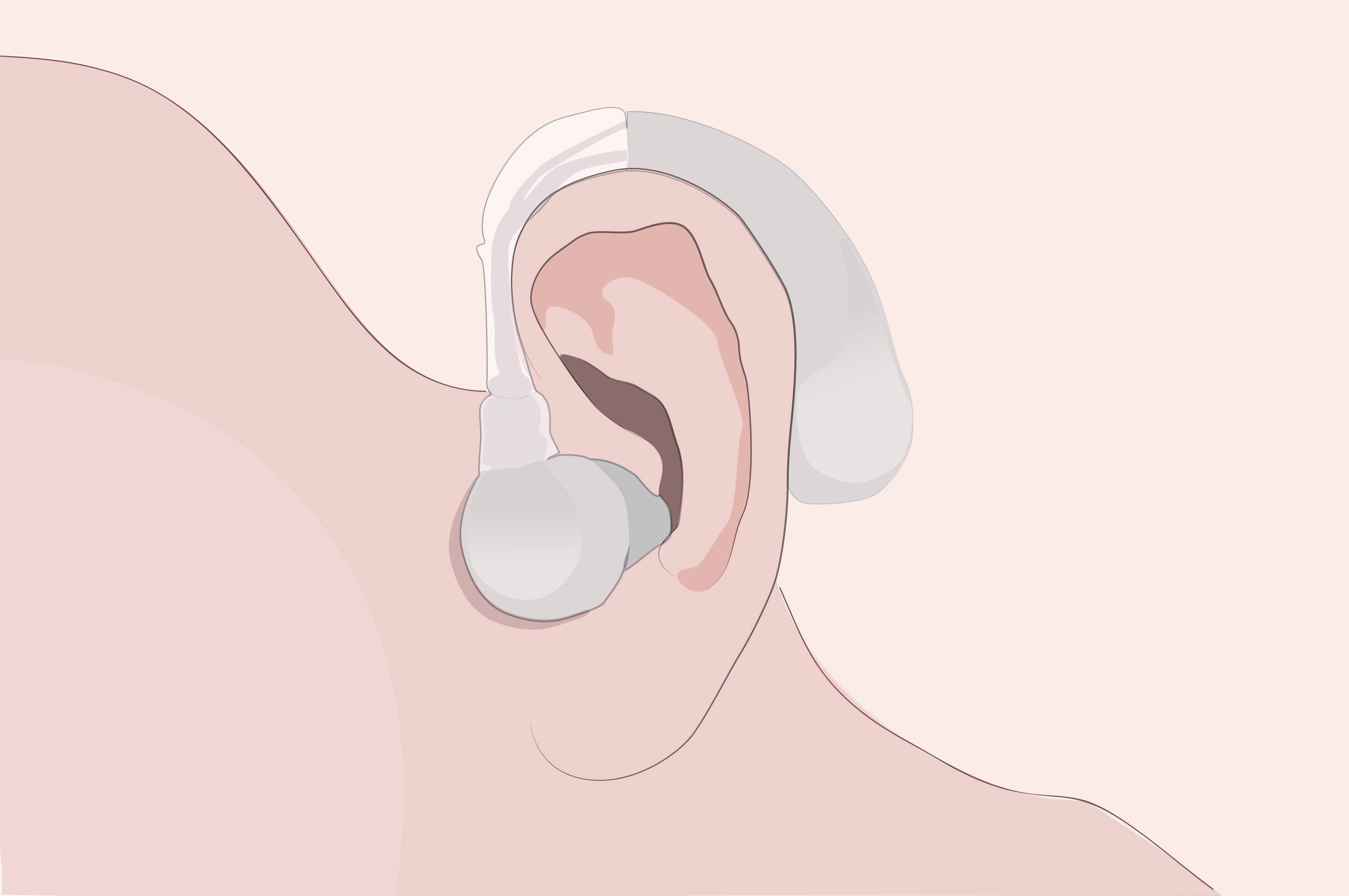 Illustration de contour d'oreille