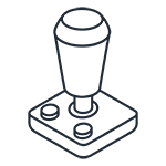 Picto joystick monte escalier