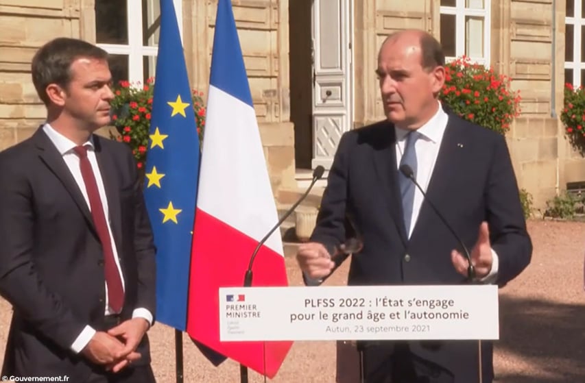 Jean Castex et Olivier Véran à Autun