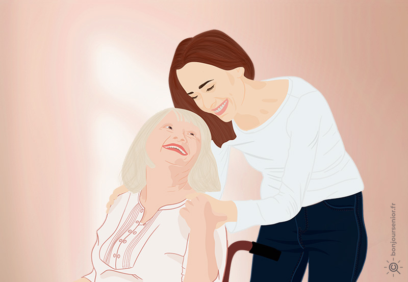 Illustration aide à domicile