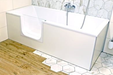 Photo baignoire avec porte