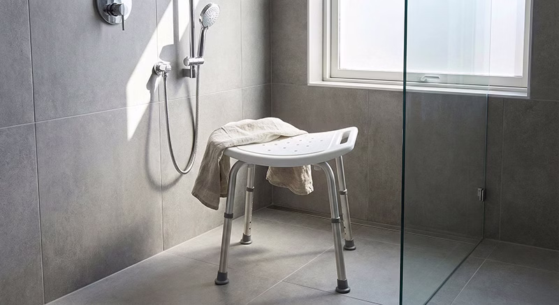 Siège de douche amovible