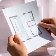 Plan douche 180 x 180 px