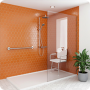 Douche peu accessible 180 x180 px